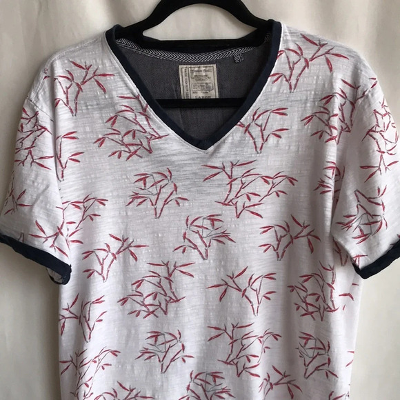 Alexander Julian Colours botanical print high-low tee, size L - Picture 2 of 6